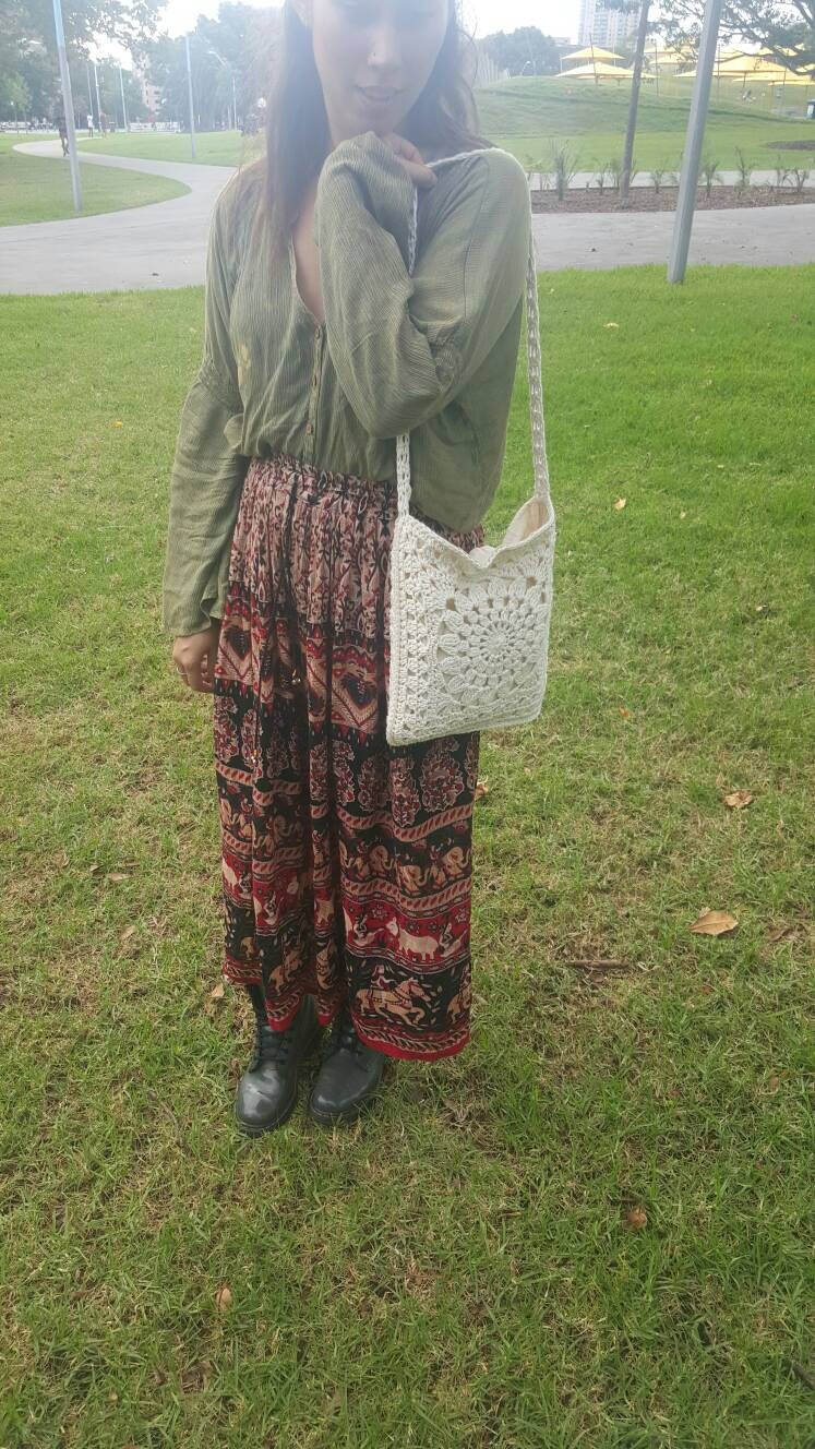 Stephanie Large Boho Crochet Bag Etsy