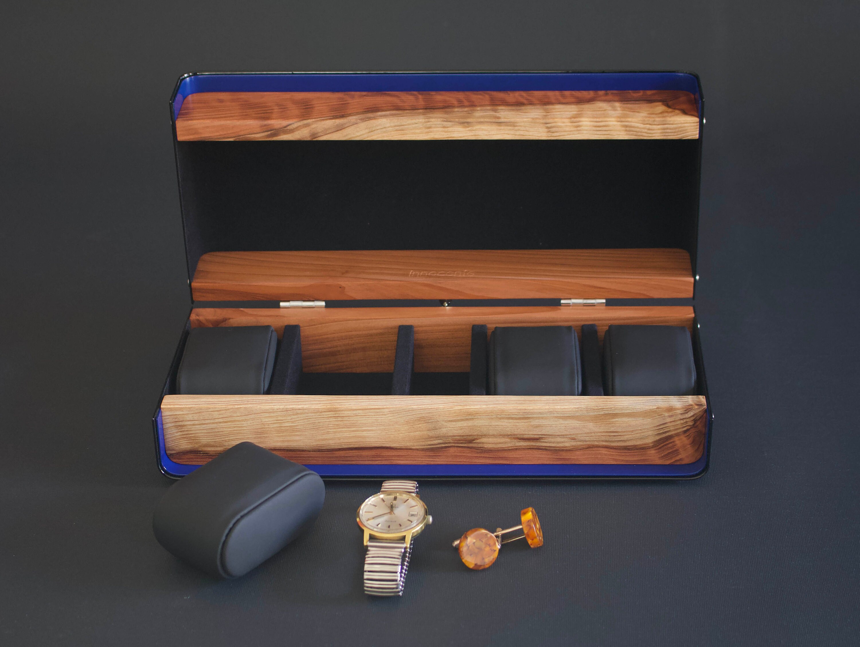 Watch Box Watch and Jewelry Case Mens Watch Storage Wood Etsy