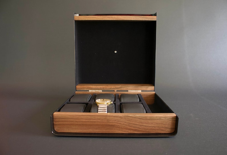 Men's Watch Box, Watch Display Case, Custom Watches Box, Hand Made Watchbox Australia, Birthday Gift For Boyfriend, Modern Wood Watch Box 6 image 2