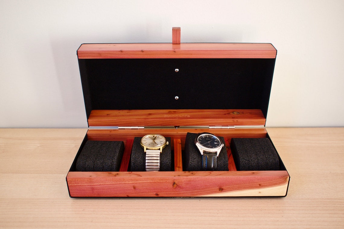 Mens Modern Watch Box Custom Jewelry Box Wood Watch Box Etsy