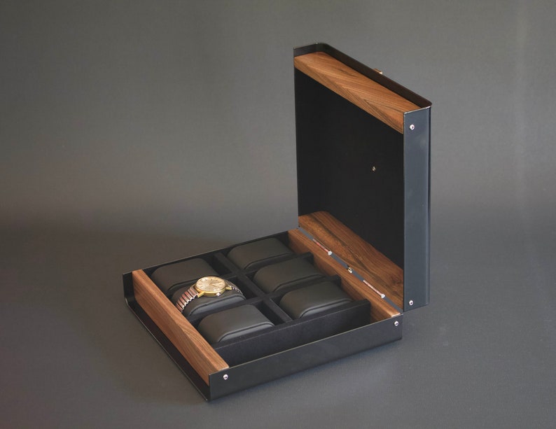 Men's Watch Box, Watch Display Case, Custom Watches Box, Hand Made Watchbox Australia, Birthday Gift For Boyfriend, Modern Wood Watch Box 6 image 4