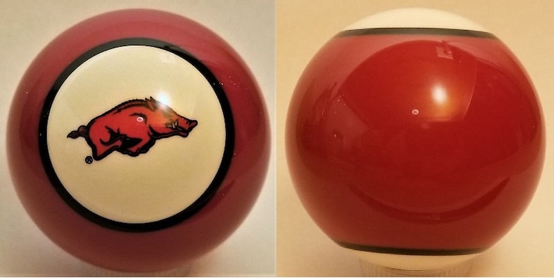 NCAA SEC Arkansas Razorbacks Billiard Pool Ball Shift Knob Threaded ...