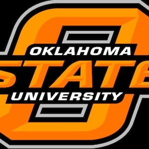 May include: Orange and gray logo for Oklahoma State University. The logo features a stylized letter "O" with the words "Oklahoma State University" inside.