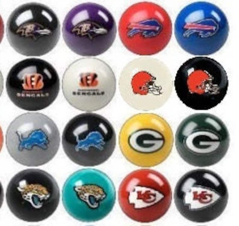 NFL Billiard Pool Ball Shift Knob Threaded Custom Shifter Etsy