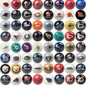 NFL Billiard Pool Ball Shift Knob Threaded Custom Shifter