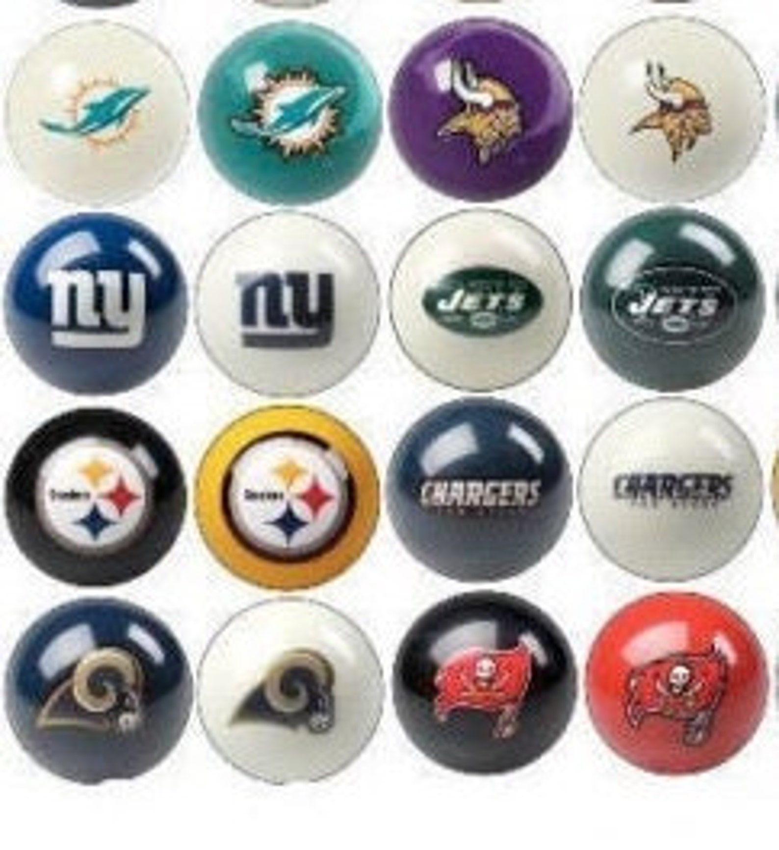 NFL Billiard Pool Ball Shift Knob Threaded Custom Shifter Etsy