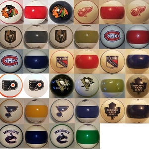 NHL Billiard Pool Ball Shift Knob Threaded Custom Shifter various teams of colors, see main picture