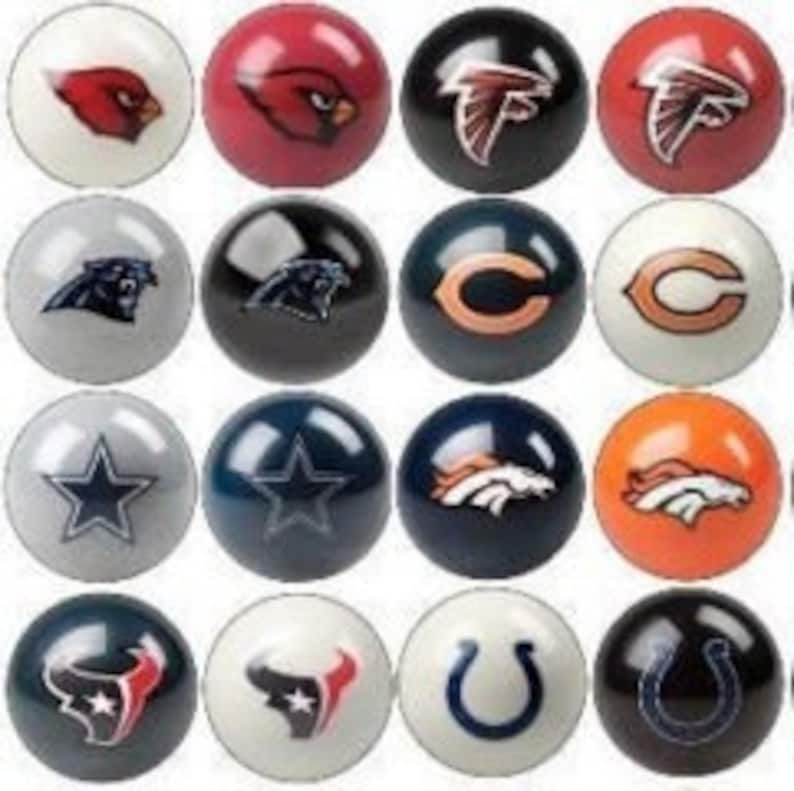 NFL Billiard Pool Ball Shift Knob Threaded Custom Shifter Etsy