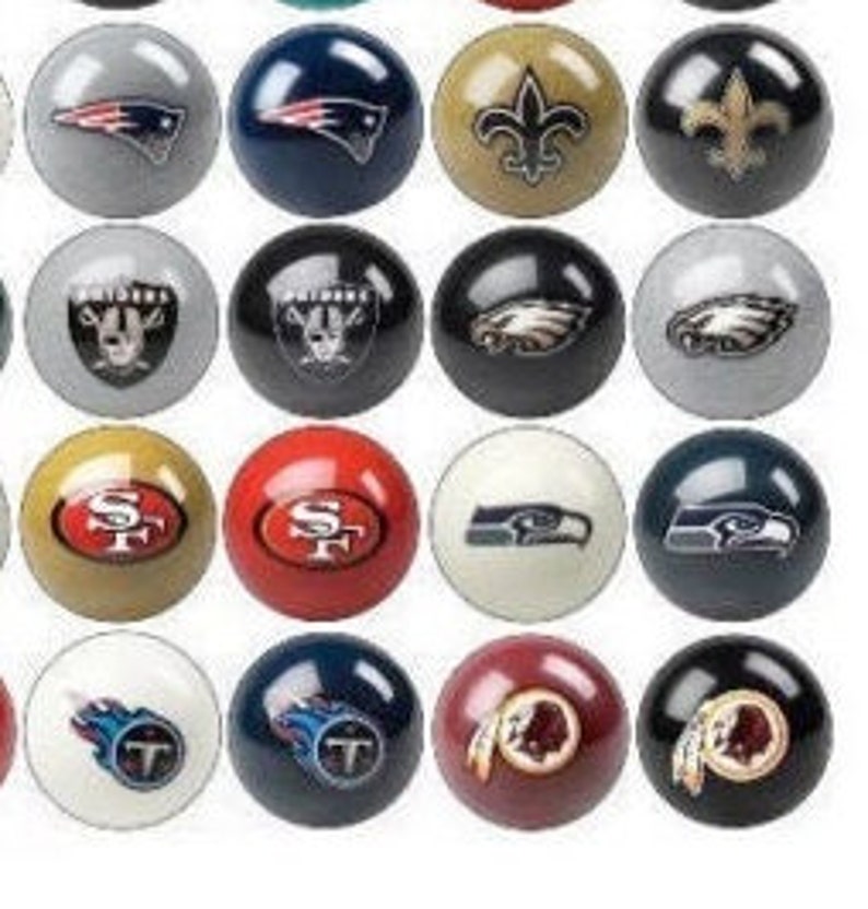 NFL Billiard Pool Ball Shift Knob Threaded Custom Shifter Etsy