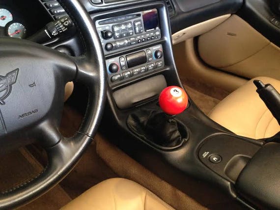 Orange 8 Ball Custom Shift Knob Translucent with Metal Flake