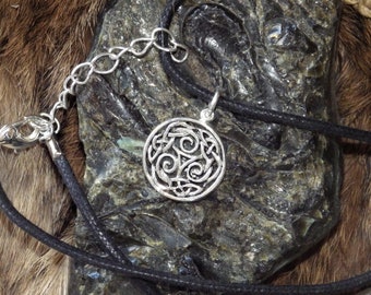 Small Silver Triskell Pendant Celtic Jewelry