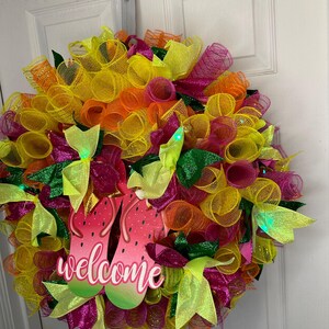 Summer Wreath Decorative Wreath Front Door Wreath Welcome Wreath Etsy Wreath