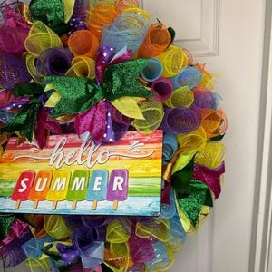 Summer Wreath Decorative Wreath Front Door Wreath Welcome Wreath Etsy Wreath
