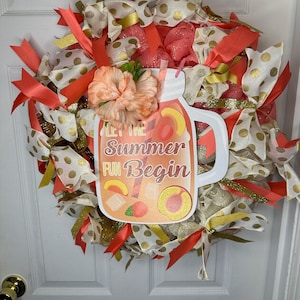 Summer Wreath Decorative Wreath Front Door Wreath Welcome Wreath Etsy Wreath
