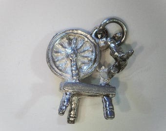 Vintage Spinning Wheel Charm - Fairy Tale Charm