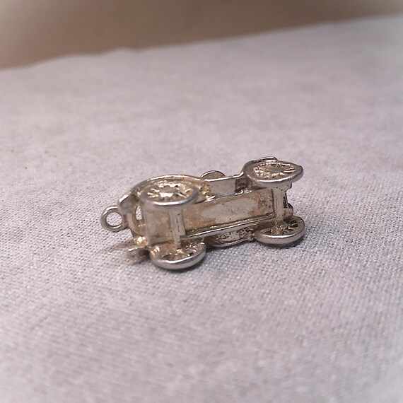Solid Silver Vintage Car Charm - image 5