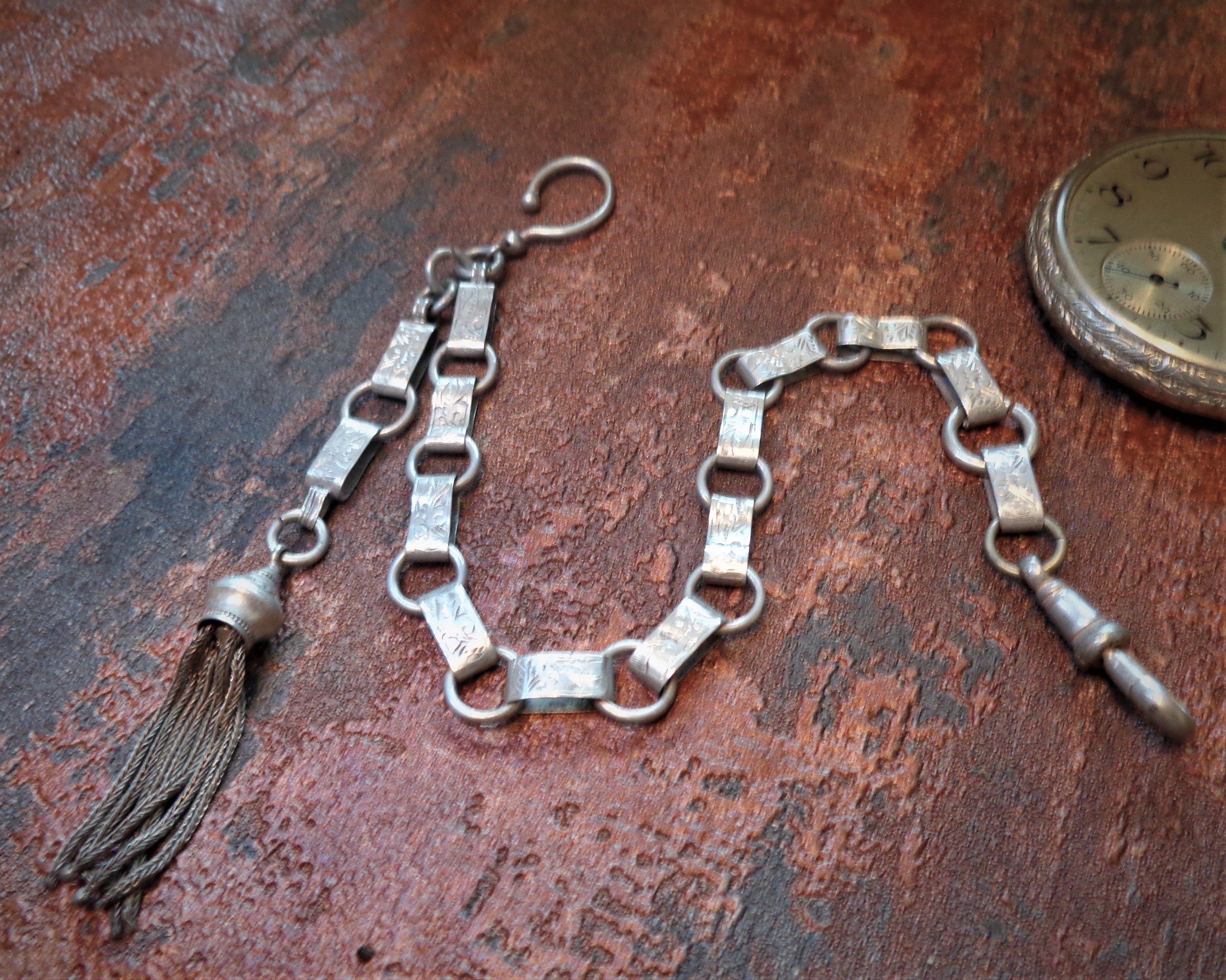 Rare Antique Fob Watch Chain Etsy
