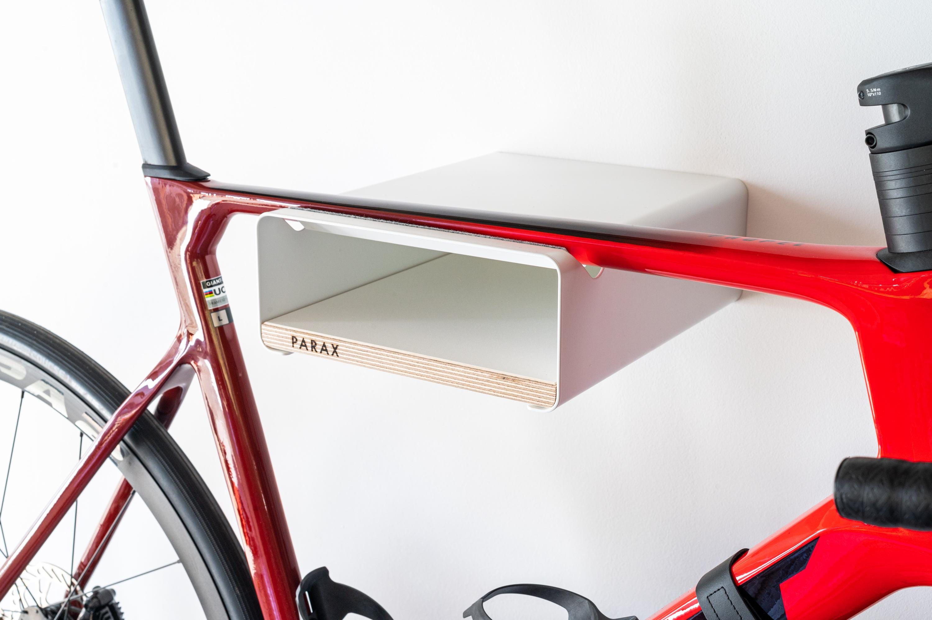 PARAX 自転車壁掛けバイクラック (S-RACK/ホワイト/ホワイト