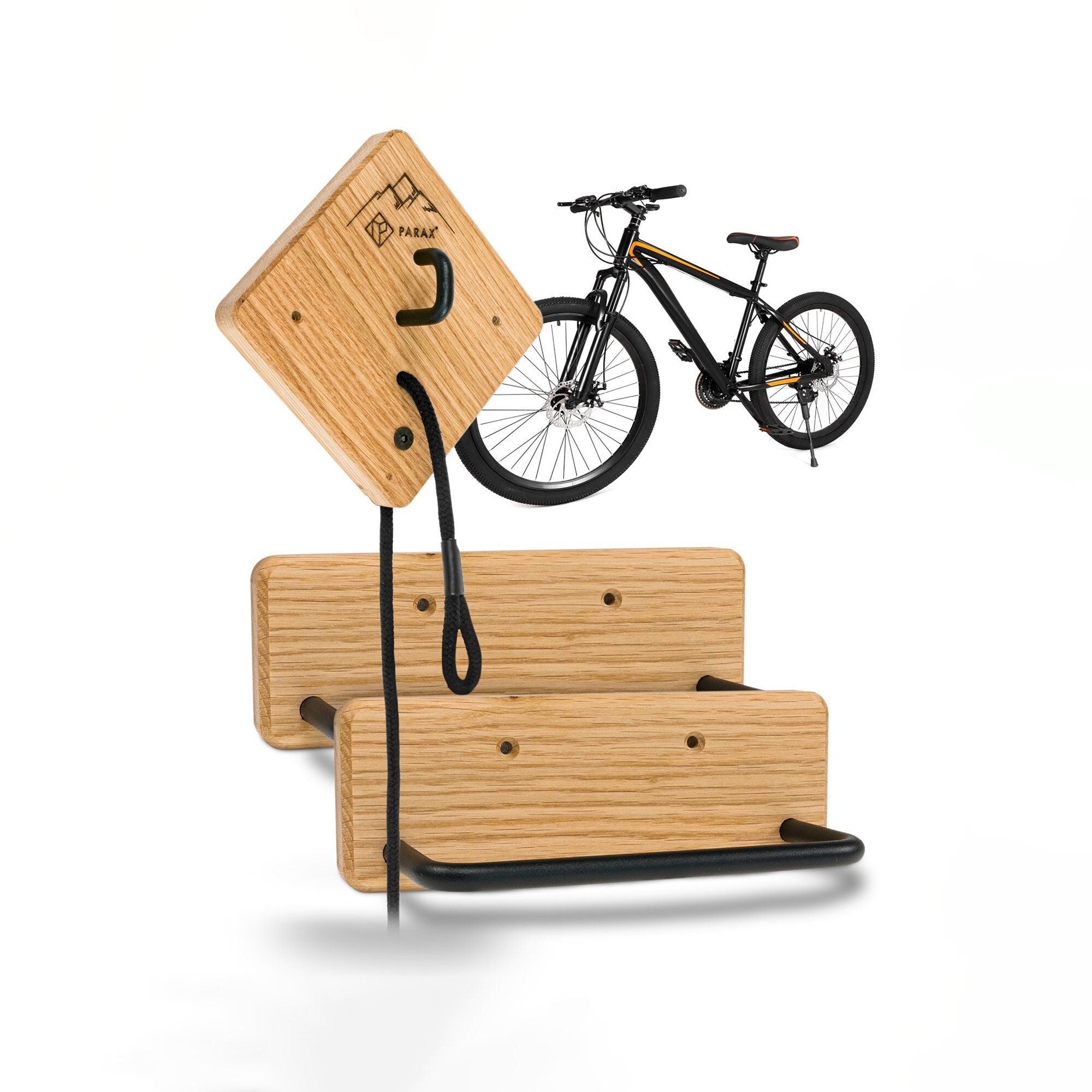 Support Mural Pliable Pour Vélo - Réglable 36-45 Cm, Capacité 40 Kg, Métal, Gain De Place Garage