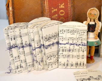 Vintage sheet music paper sacks