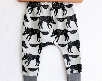 Wolf baby leggings, organic baby leggings, organic baby clothes, toddler boy leggings, baby boy leggings, baby girl leggings, baby boy pants