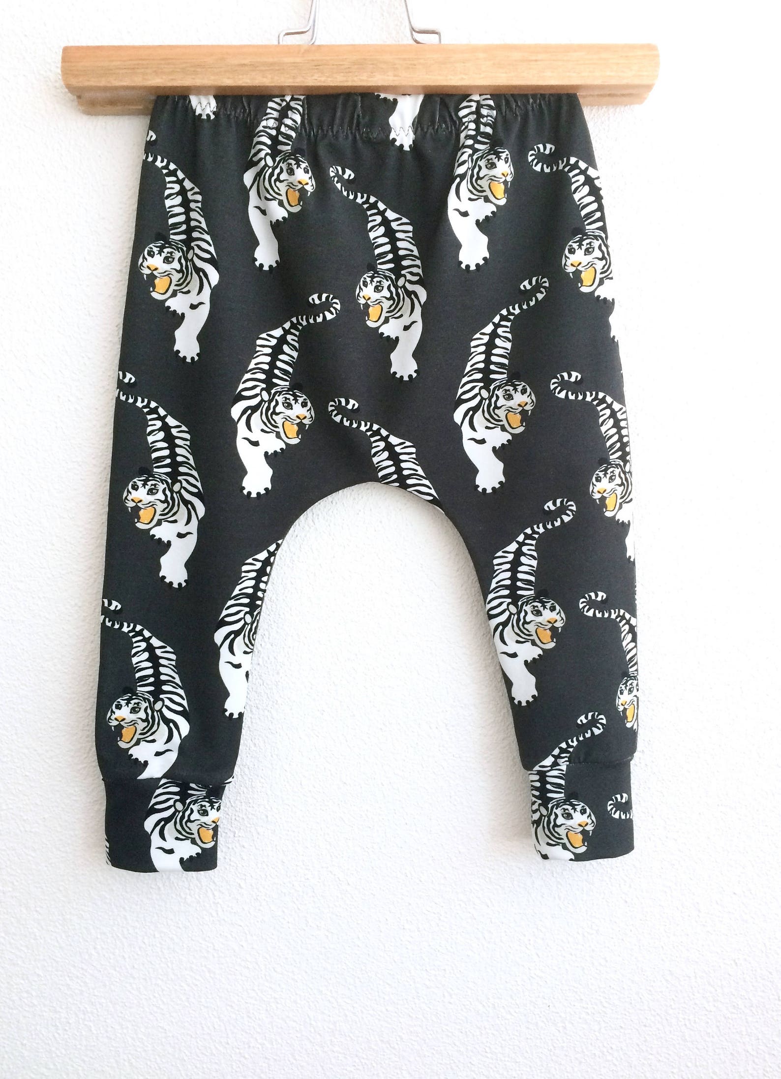 Organic tiger leggings baby boy pants harem leggings baby Etsy