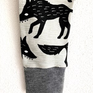 Wolf baby leggings, organic baby leggings, organic baby clothes, toddler boy leggings, baby boy leggings, baby girl leggings, baby boy pants image 2