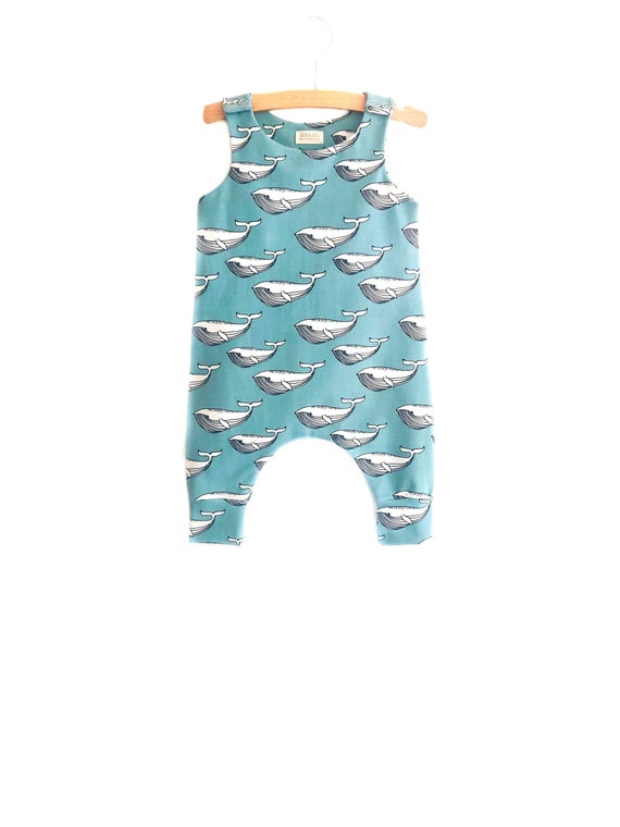 whale romper baby