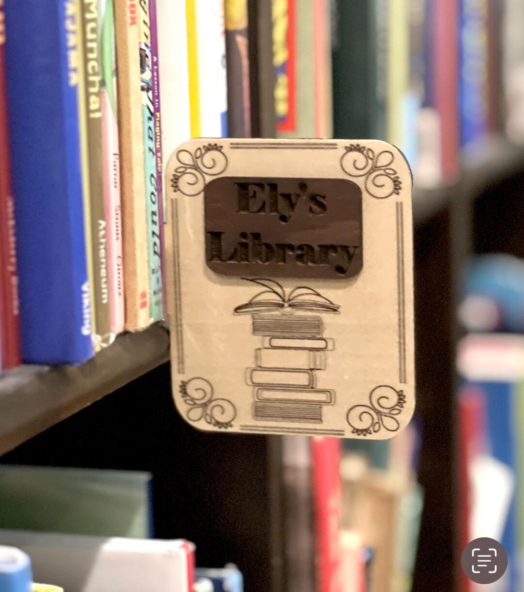 Personalized Library Sign Custom Book Decor Divider Bookish Bookshelf ...