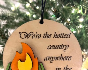 Hottest Country in the World Christmas Ornament, Dumpster Fire, President Anti Trump/Maga, Political, Political Gift, Resist, Anti Fascist