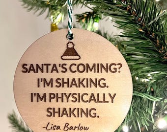 I’m Physically Shaking Lisa Barlow Ornament, Real Housewives of Salt Lake City, RHOSLC, Bravo Christmas Ornament, Funny Bravo TV Gift,