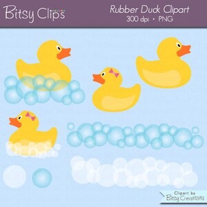 Rubber Duck Digital Art Set Clipart Commercial Use Clip Art INSTANT DOWNLOAD