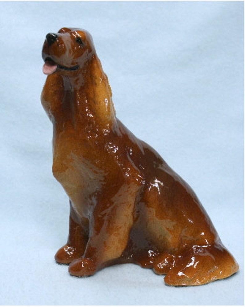 Irish Setter Dog Figurine Etsy