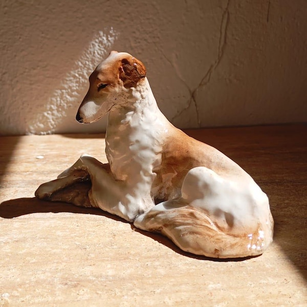 Borzoi Dog Figurine by Ron Hevener