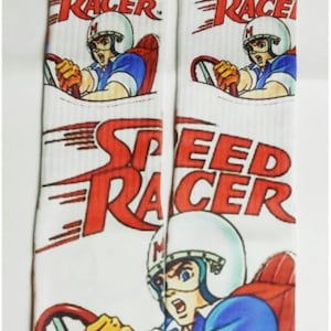 Skarpety Speed Racer białe, szyte na miarę, dryfit