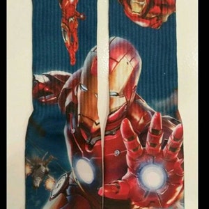 Cartoon Iron man calcetines dryfit personalizados