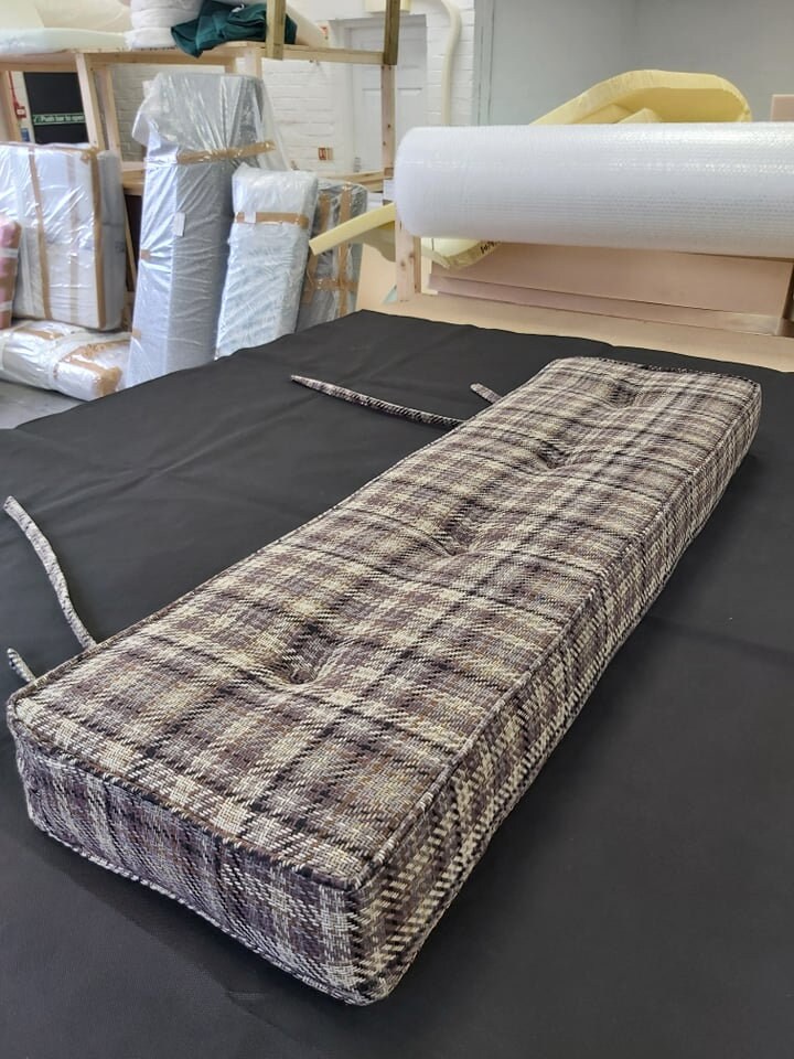 Bench Cushion Made to Order Buttoned With Ties Window Seat Etsy