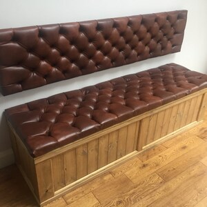 Faux Leather Bench Cushion Etsy UK