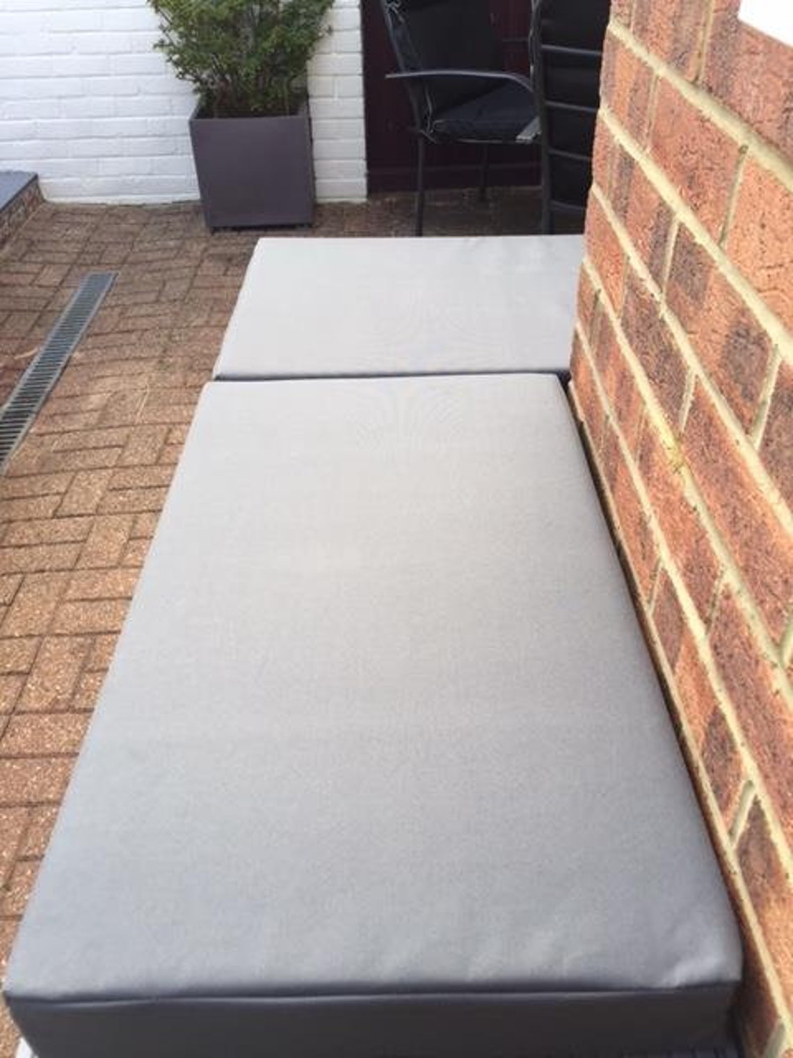 Outdoor Custom Waterproof Bench Seat Cushion and Back Zipper Etsy