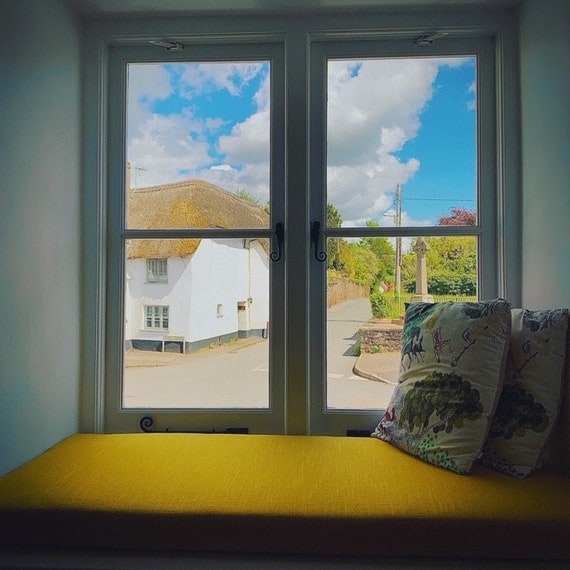 Yellow shop window seat