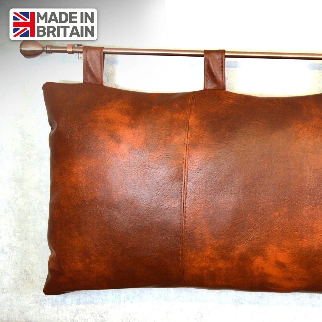 Premium Faux Leather Headboard Cushion Wall Cushion UK Made Custom