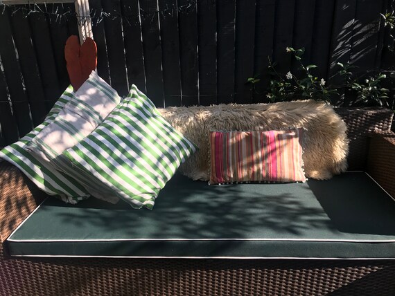 Outside Waterproof Bench Custom Cushions And Back Zipper On Etsy