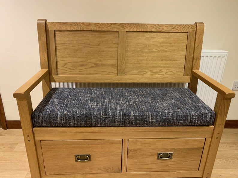 Custom Grey Bench Cushion Made to Order Washable Removable Etsy