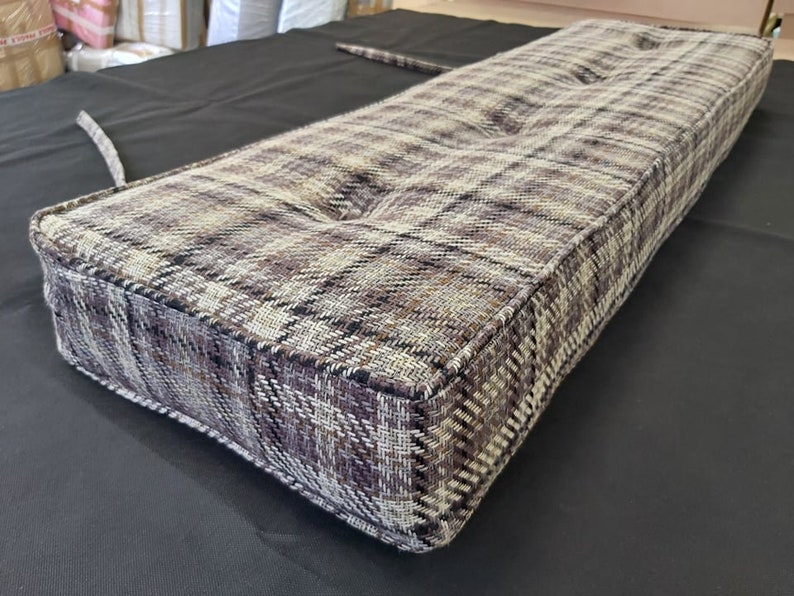 Bench Cushion Made to Order Buttoned With Ties Window Seat Etsy UK