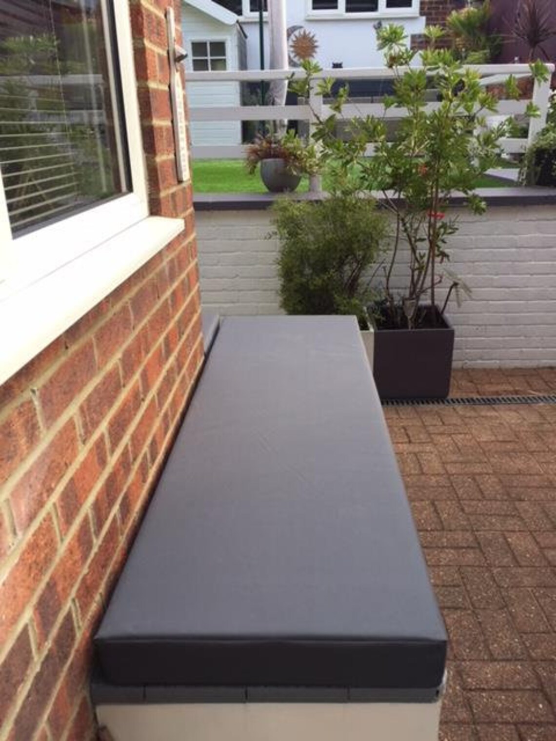 Outdoor Custom Waterproof Bench Seat Cushion and Back Zipper Etsy