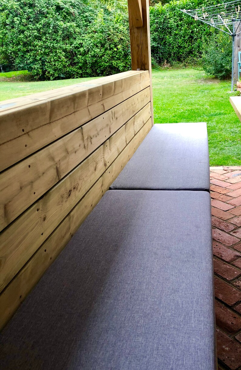 Outside Waterproof Bench Seat Cushion and Back Zipper on Back. Etsy