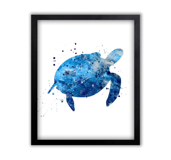 Bathroom Decor Sea Turtle Art Boys Bathroom Art Sea Turtle Etsy