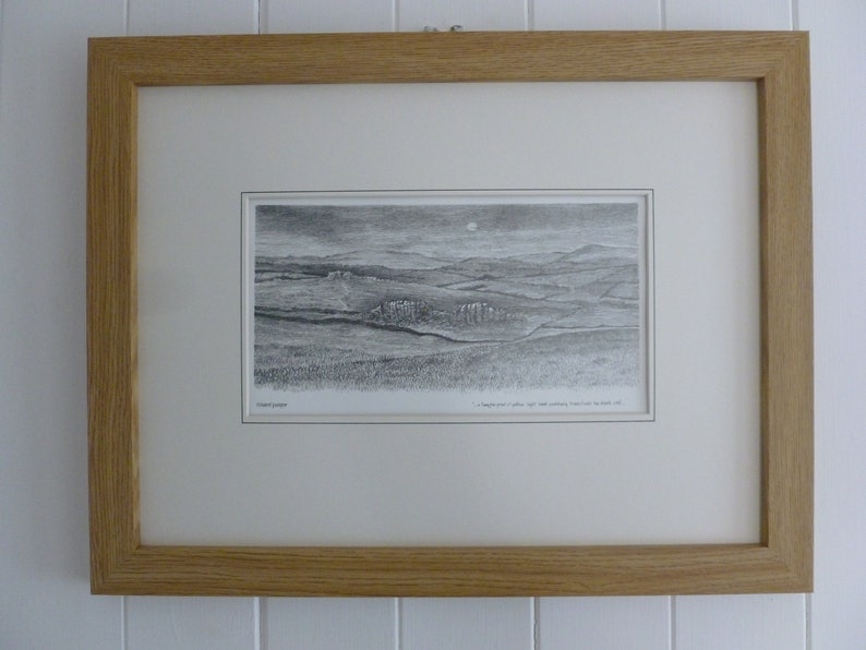 Landscape Original Art in Graphite Pencil Dartmoor Devon
