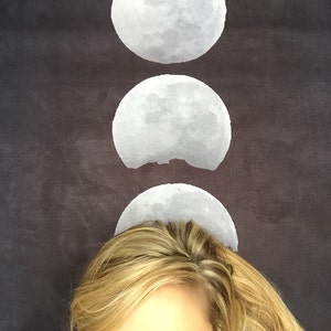 Moon Phases Yoga Mat Eco-Friendly Printed Non-Slip, Durable, Grippy Gift for Her image 3