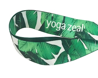 Banana Leaf Yoga Mat Carry Strap by Yoga Zeal / Yoga Mat Carry Strap / Carry Sling for exercise mat / Designer Carrier for Yoga Mats